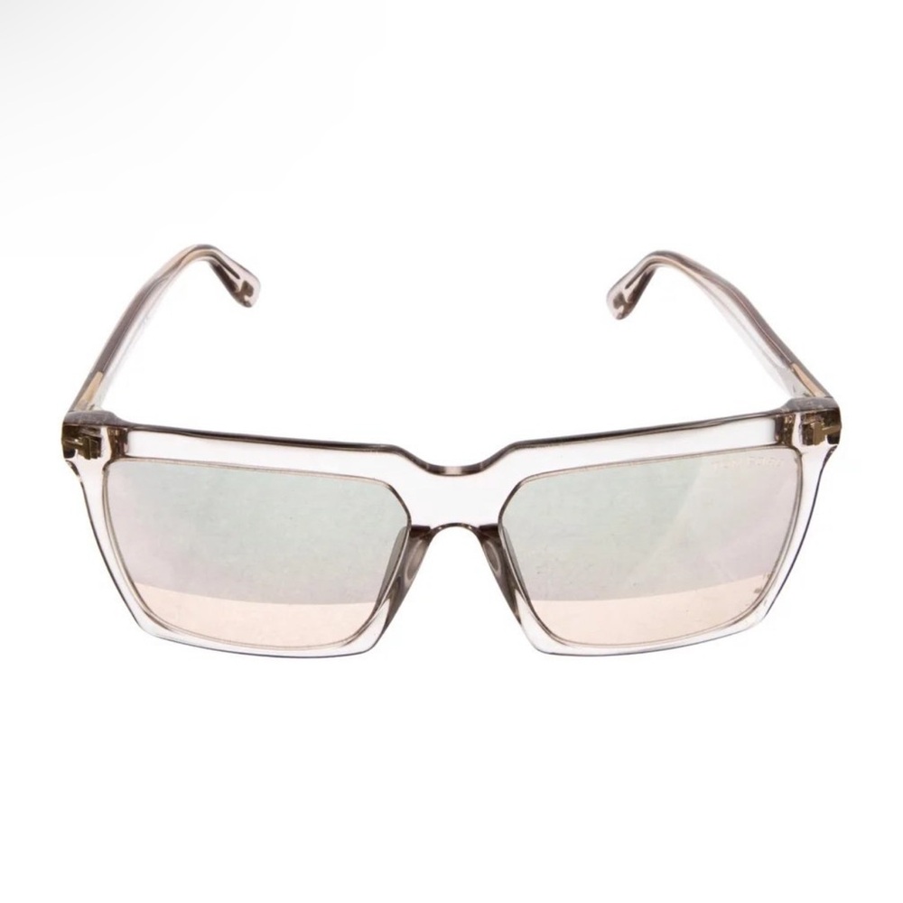 SABRINA Tom Ford Tan Oversized Square Sunglasses - Picture 2 of 8